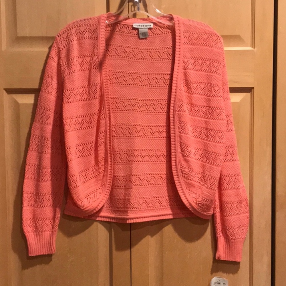 New Notations Open Weave Cardigan